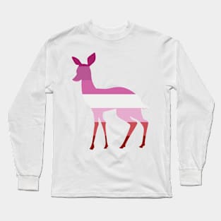 Lesbian Pride Flag Doe Long Sleeve T-Shirt